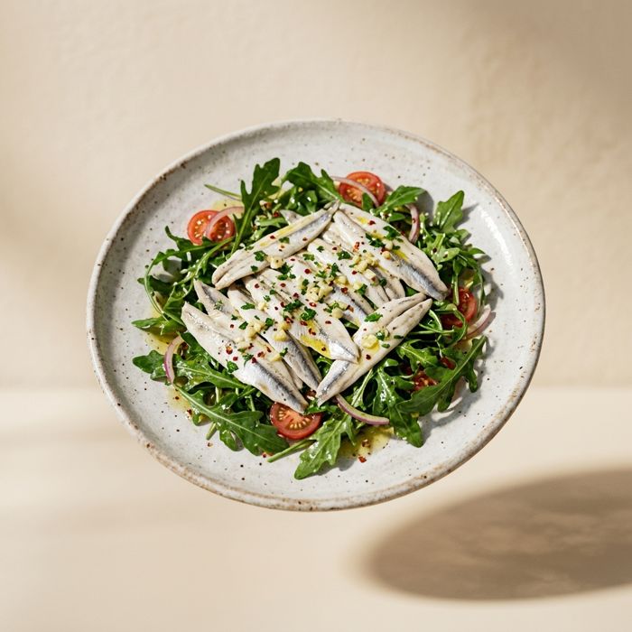 Alici marinate e rucola